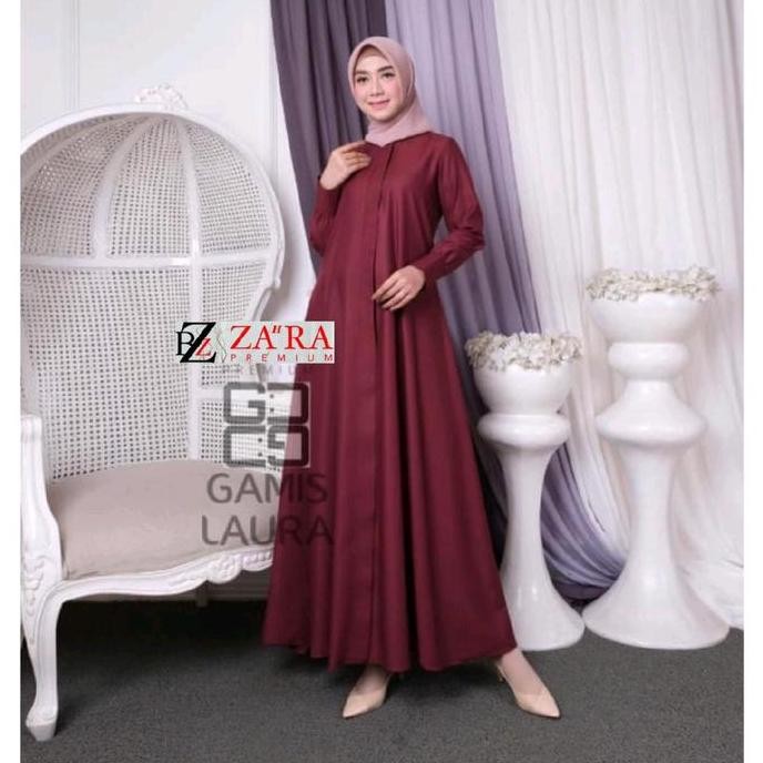 gamis polos premium bahan katun toyobo//dress polos//fashion muslim wanita kekinian Panjang Baju Lin