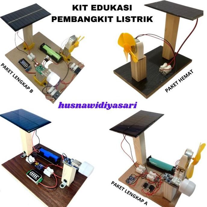 baru !!! KIT EDUKASI PEMBANGKIT LISTRIK TENAGA MATAHARI SOLAR CELL PANEL SURYA - MINI KIPAS TENAGA S
