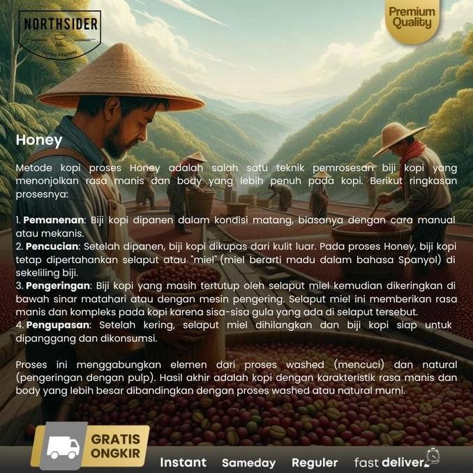 

ready stock Northsider Kopi Arabika Kerinci Sei-Penuh Honey Coffee