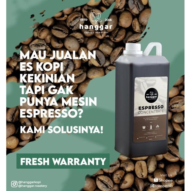 

ready stock ESPRESSO CONCENTRATE 1000ml / Kopi Espresso Konsentrat / Cair 1 Liter