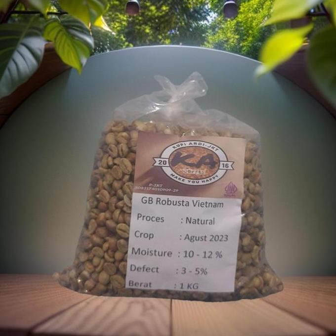 

ready stock Kopi Biji Mentah/Grean Bean Robusta Import Vietnam Natural 1 kg