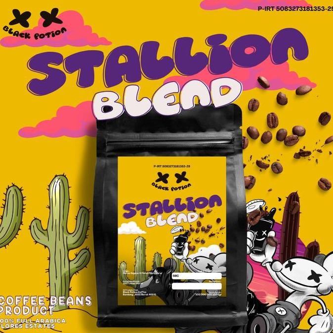 

ready stock ES Kopi susu Stallion Blend by black potion coffee 100% ARABICA Coffee beans biji kopi Espresso