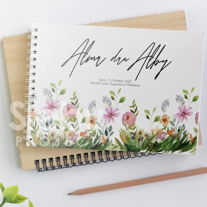 

ready !!! (SR022) Buku Tamu Pernikahan Hardcover dan Softcover murah / Guest Book Isi 310 Tamu Paper Stationery