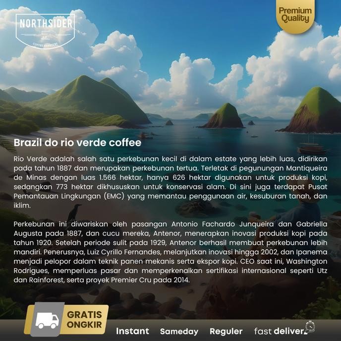 

ready stock Green bean Kopi Arabika Brazil Fazenda rio verde natural coffee - Biji kopi mentah