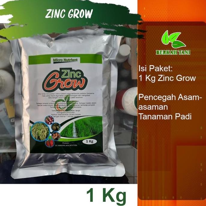 

Terlaris Zinkgrow 1 Kg Pencegah Asam Asam Padi