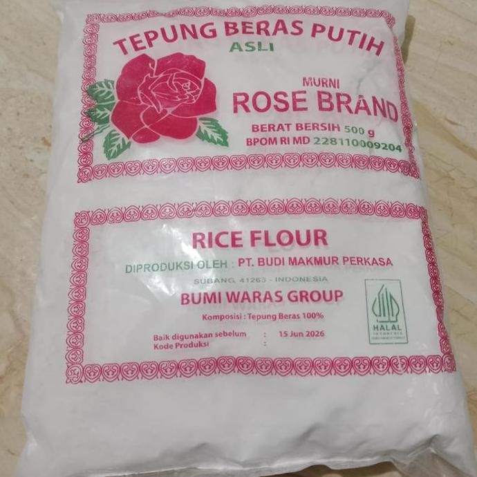 

Terlaris Tepung Beras Putih Rose Brand Kemasan 500 Gram