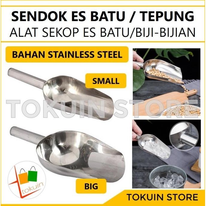 

Terlaris [H3T] Sekop Sendok Es Skop Es Batu Serokan Tepung Biji Kopi Beras Stainless