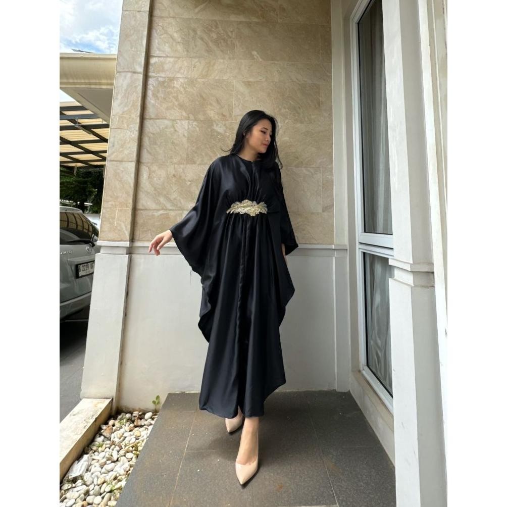 Kaftan Saten Payet Fit To Xxl / Kaftan Tali Dalam / Bordir Wanita / Dress Casual 812