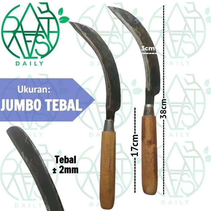 

Terlaris Arit Bergerigi Panen Padi Jumbo Tebal