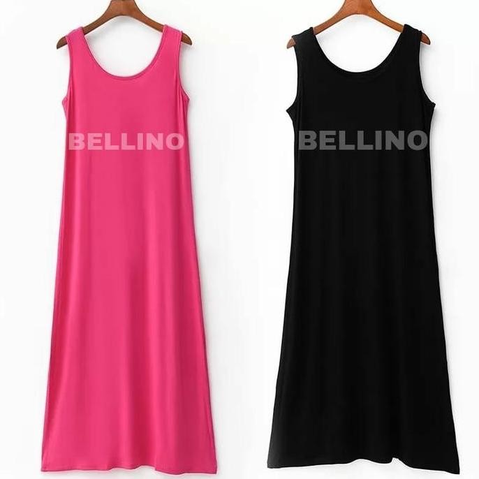 Inner Kaos Oblong Wanita Singlet Lekbong Panjang Dalaman Gamis Dress