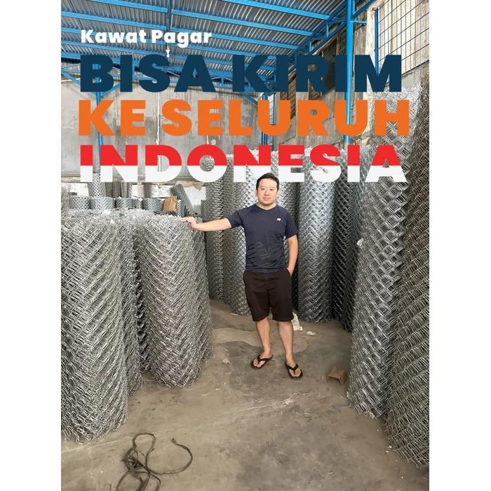 Kawat Harmonika / Kawat Pagar Galvanis Bwg 14 X 5 Cm X 100 Cm @25Meter