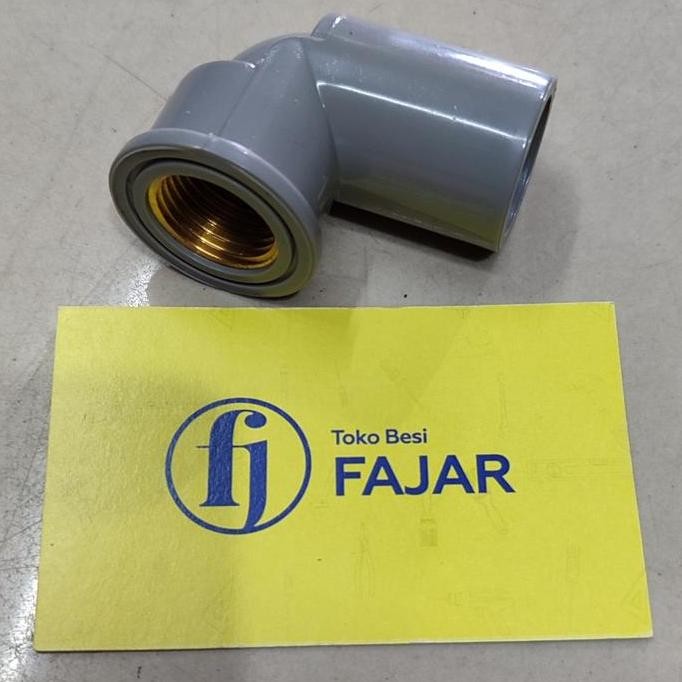 {{{{}}] Elbow knee PVC 1/2 inch drat kuningan