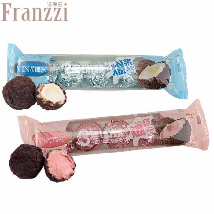 

Vinna Franzzi / Wafer Salut Bulat Isi Krim / Cookie Balls Lava With Cream / 45Gr