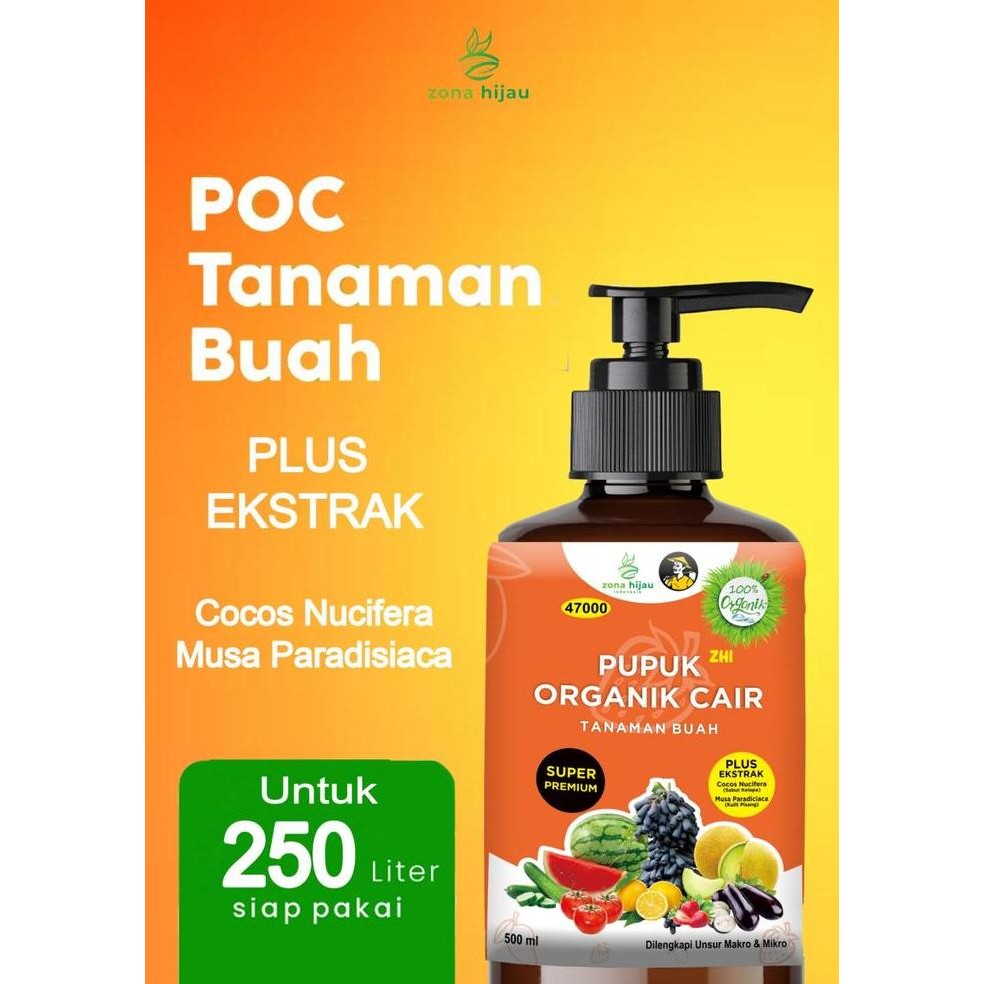 

Terlaris Zhi Pupuk Organik Cair Kompos Tanaman Buah / Bunga 500Ml Poc