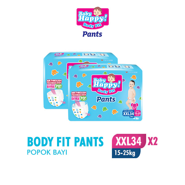 Baby Happy Pants Popok Bayi Celana XXL 34 x2
