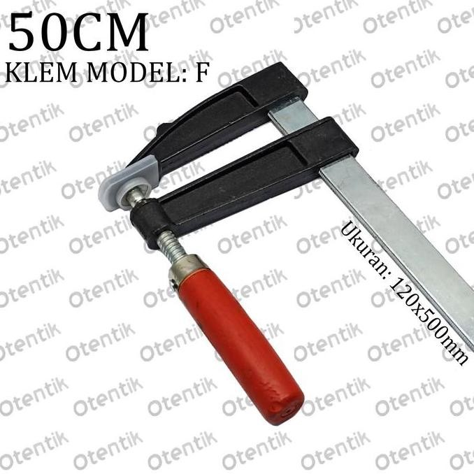 KLEM MODEL F PANJANG 50CM CLAMP ALAT JEPIT KAYU 120 X 500MM - 500 MM