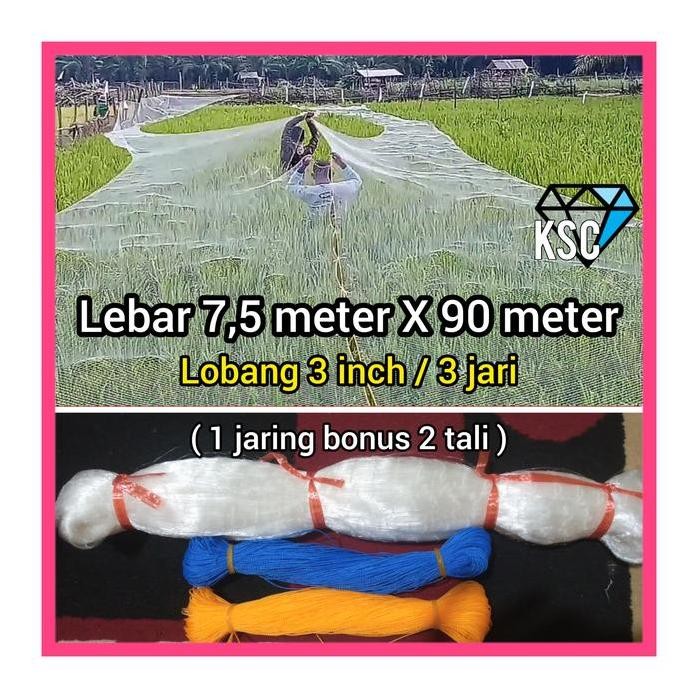 

Terlaris Jaring Burung Senar 0.15 Lobang 3" / Jaring Padi / Jaring Sawah