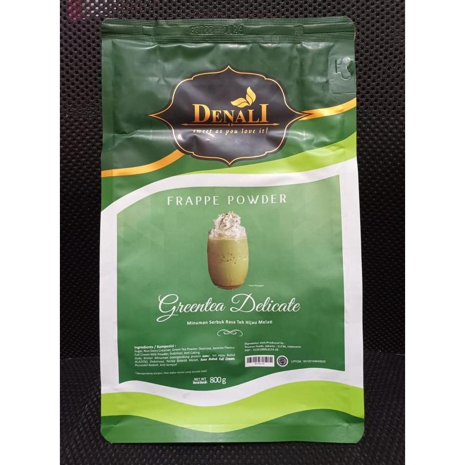 

*****] Denali Frappe Powder Greentea Delicate 800 gr Bubuk Perasa utk Minuman