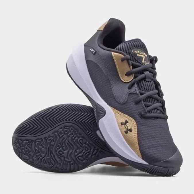 Sale Sepatu Basket Under Armour Ua Lockdown 7 Low Black Gold Original 30276
