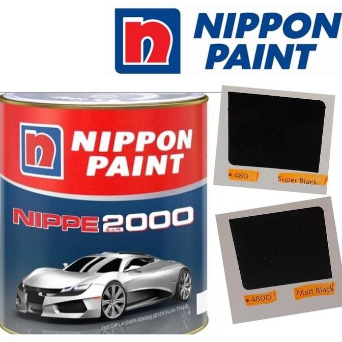Nippe 2000 Super Black 480 Nippe Hitam Nippe Matt Black 480D Nippe Hitam Doff 1L Nippon Paint BEST Q