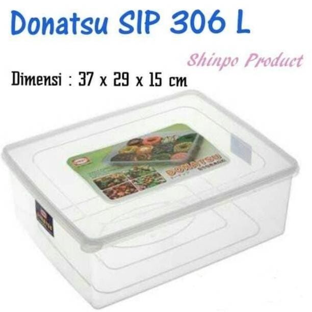 $+$+$+$+] Box Kotak Donat Donatsu Plastik Kuat Awet Shinpo Food Grade Tinggi Jumbo Besar 37X30X15CM 