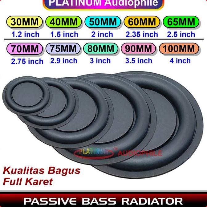 Passive Bass Radiator PBR 30mm 40mm 50mm 60mm 65mm 75mm 80mm 90mm 100mm Pasif Memn Subwoofer