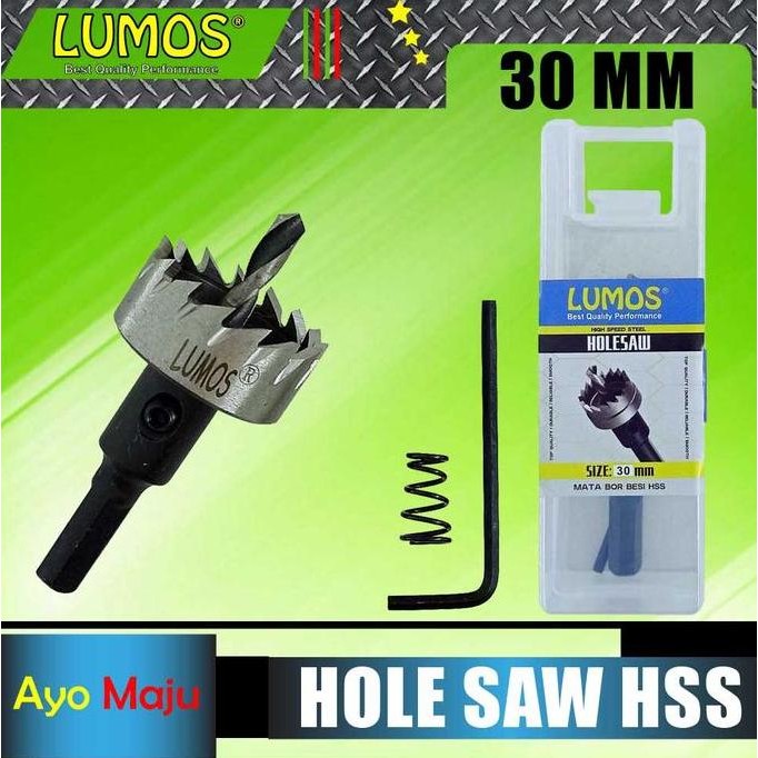 Hole Saw HSS LUMOS 30mm / HoleSaw Besi 30mm / Mata Bor Besi 30 mm HSS TERBARU