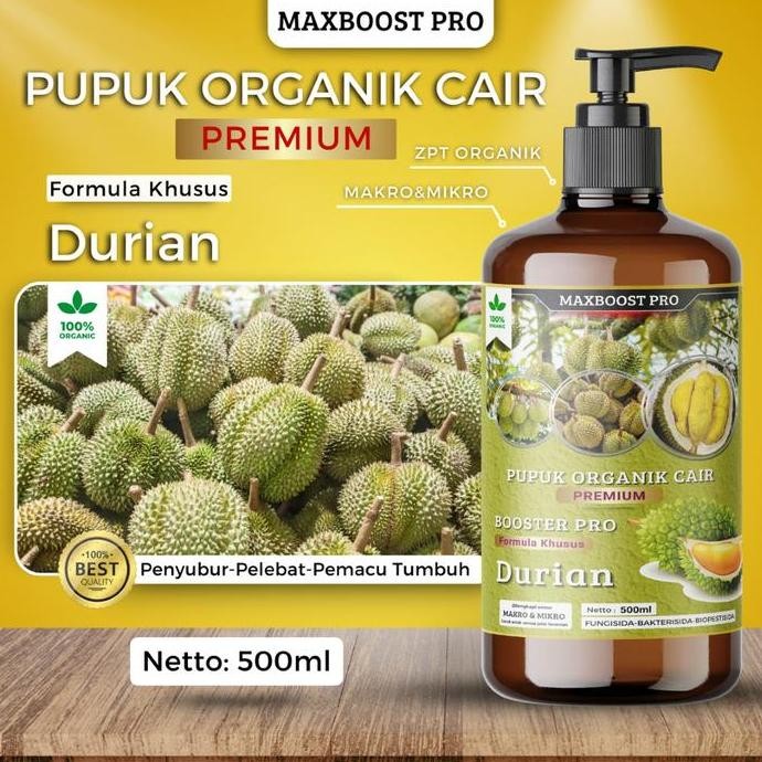 

Terlaris Maxboost Pro - Pupuk Organik Cair Khusus Durian | Hasil Buah Lebat Dan Berkualitas Tinggi | Nutrisi Lengkap Untuk Pertumbuhan Optimal