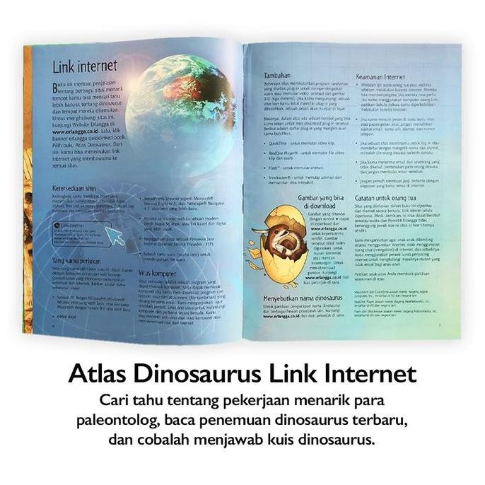 Tersedia Buku Atlas Dinosaurus Ensiklopedia Pengetahuan Dunia Erlangga