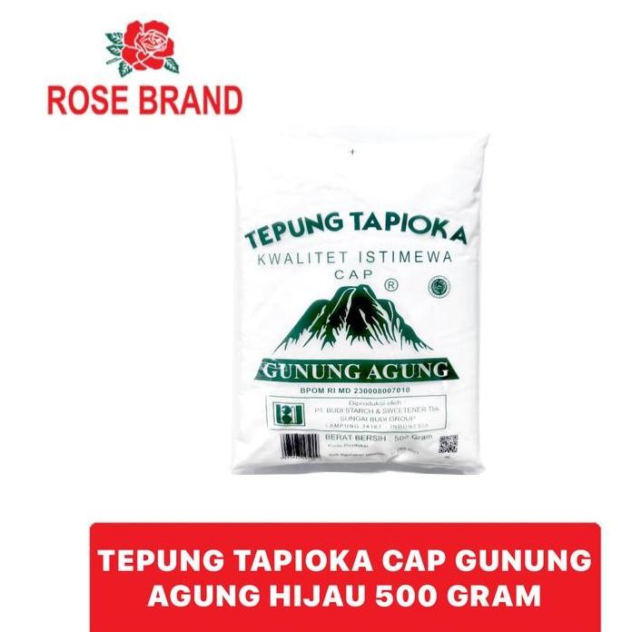 

Terlaris Tepung Tapioka Kanji Gunung Agung Hijau 500 Gr Bal Isi 20 Rose Brand