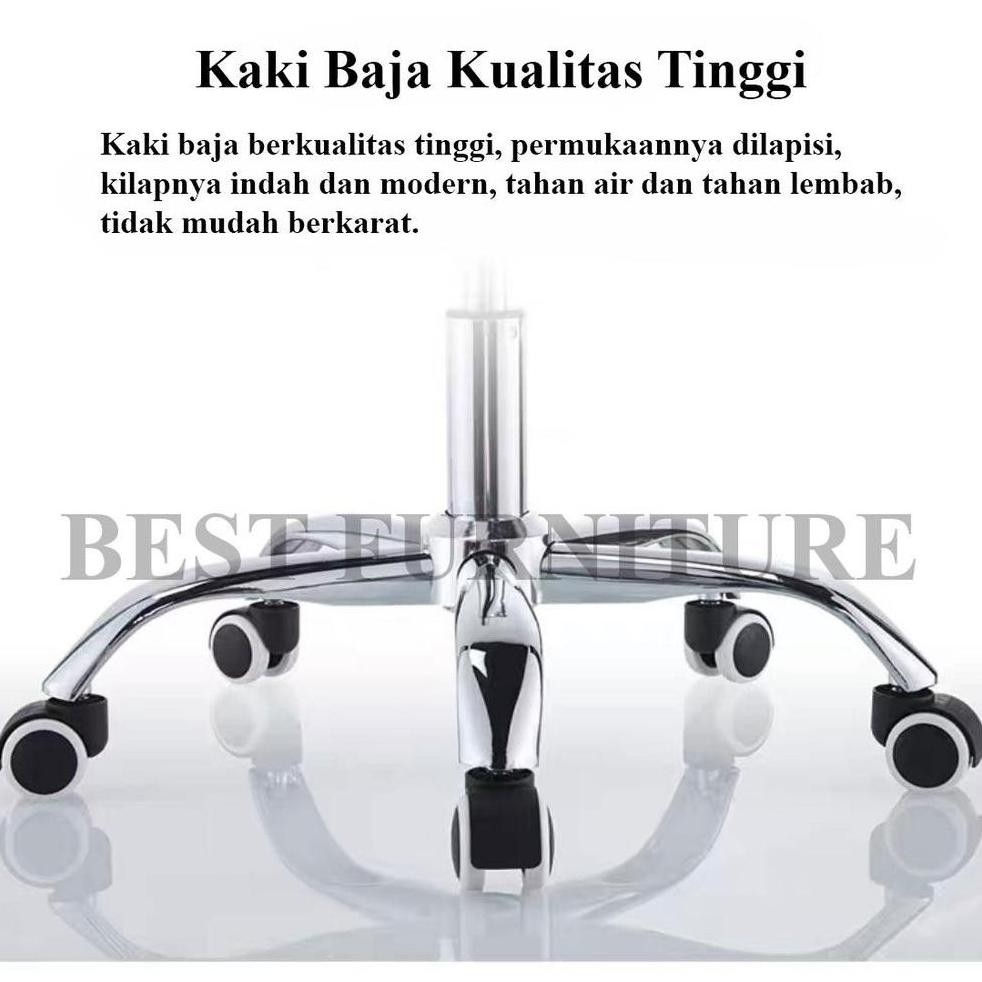 Kursi Staff Kursi Kantor Kursi Jaring Multifungsi Hidrolik + Kaki Stainless