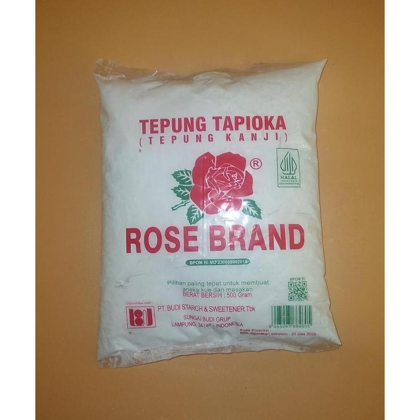 

Terlaris Tepung Tapioka Rose Brand (Tepung Kanji) 500 Gr
