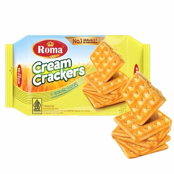 

Roma Malkist/ Cream Crackers/ Biskuit Crackers Krim/ 107G