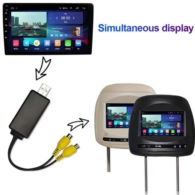 adaptor dongle usb video out car audio tv android