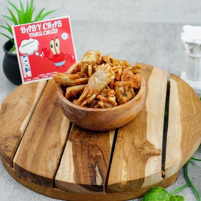 

Baby crab Krispy Pedas Chili Oil Daun Jeruk 100gr cemilan renyah gurih keriuk Asin Bawang Bbq Pedas Balado Food Kepiting Bayi Jagung Manis Sapi Snacks Crispy Keripik