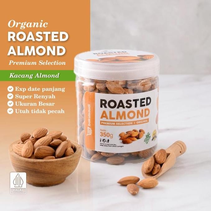 

Kacang Almond Panggang Kupas Premium Organik Roasted Almond Original