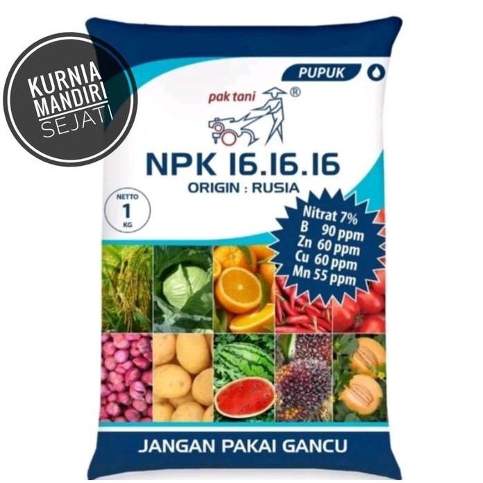 

Terlaris Pupuk Npk 16 16 16 Pak Tani 1 Kg