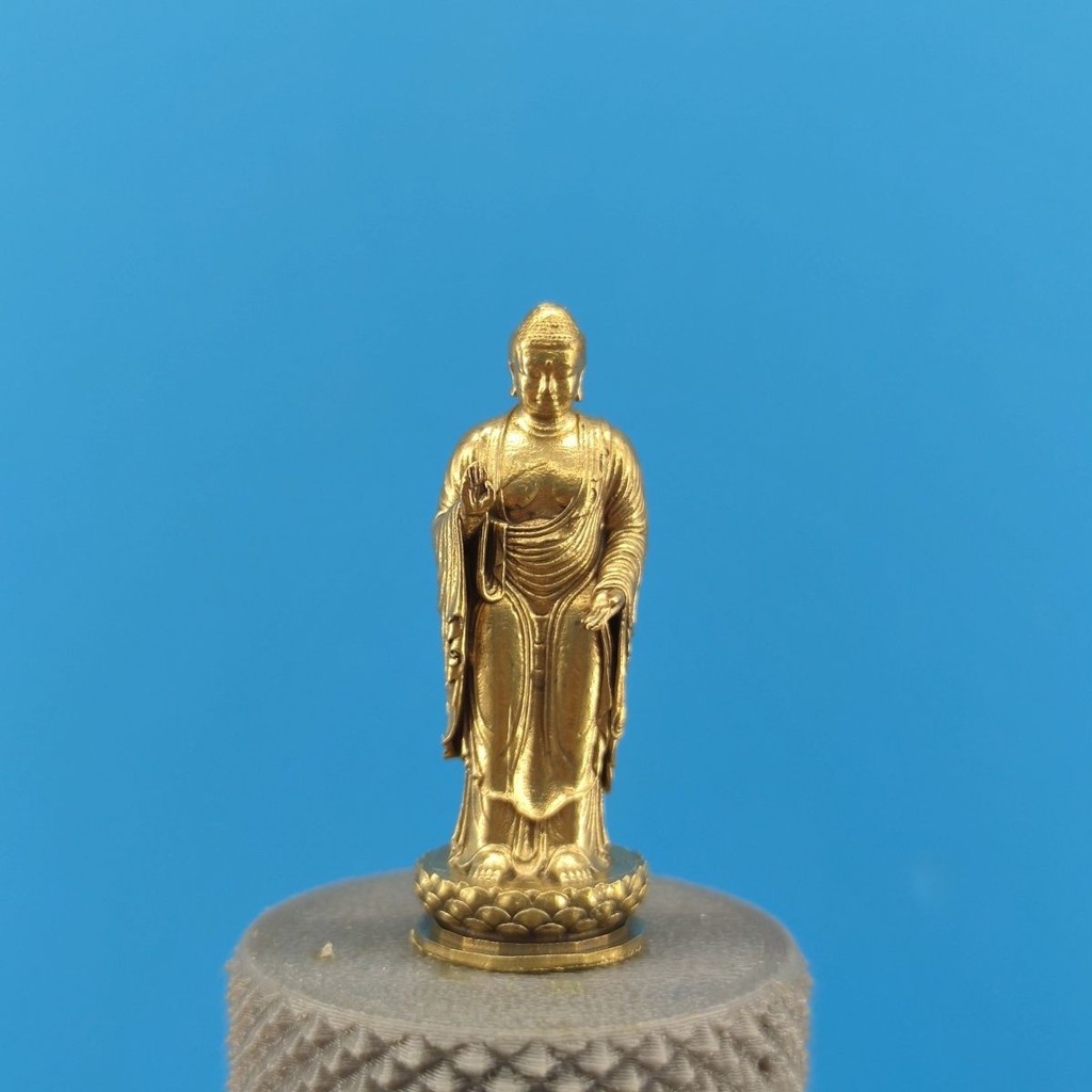 Ornamen Patung Buddha Wuxi Ling Shan/Meja Altar Buddha Kuningan Murni Shakyamuni Buddha