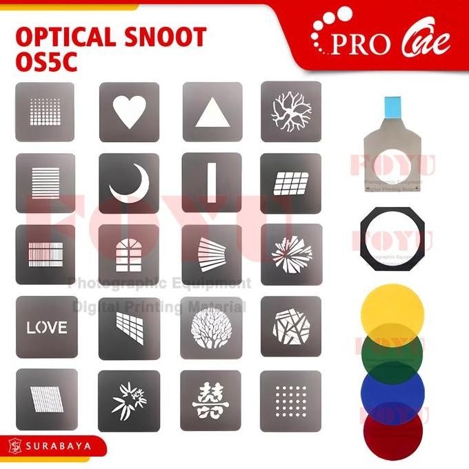 Optical Snoot Kit With Light Cutter Pemotong Cahaya Projector Proyektor Bentuk Self Studio Gobos Gob