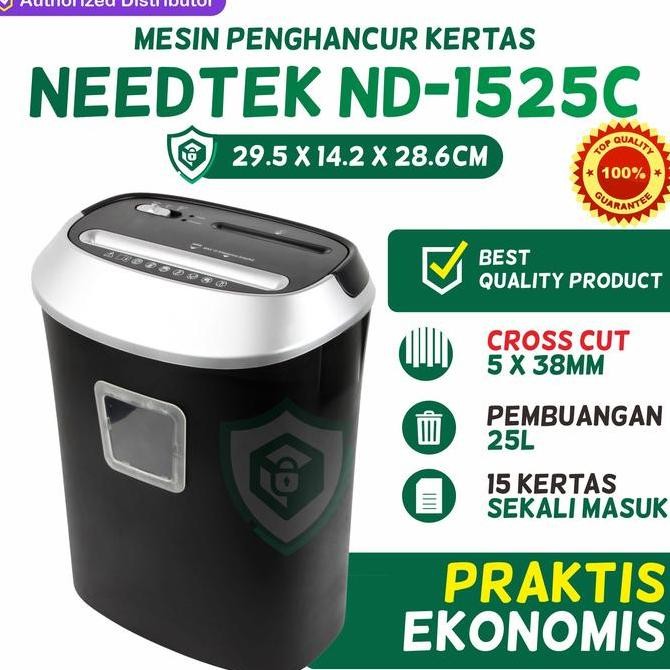 

BEBAS ONGKIR - Mesin Penghancur Kertas Paper Shredder Needtek ND1525C Cross Cut 25L