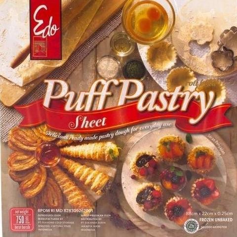 

Puff Pastry Sheet EDO Kulit Adonan Roti Beku Zuppa Soup Halal Instant