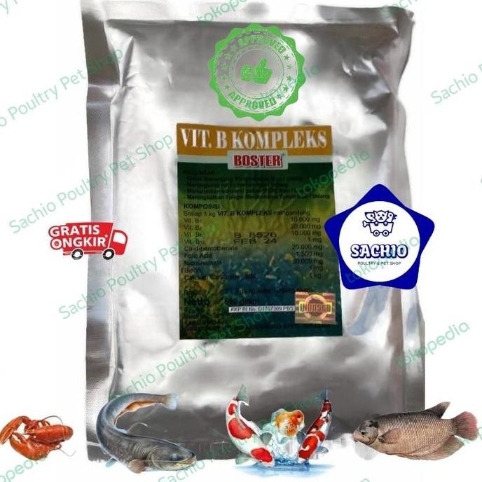 Terlaris Vitamin B Kompleks 500G Boster Vit B Komplek Serbuk Ikan Udang
