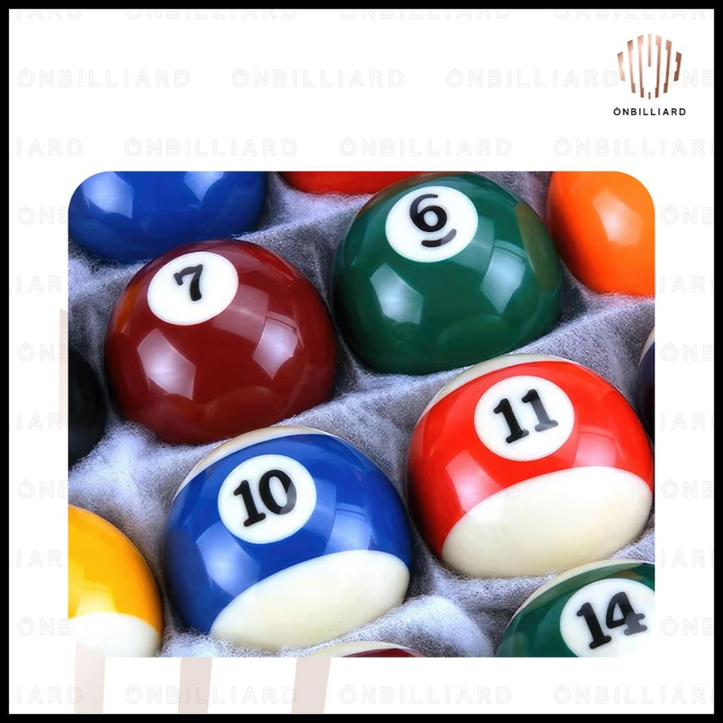 NOBRAND BOLA BILLIARD BALL SET 57.2MM BLACK WHITE BOLA BILLIARD MEJA 7 8 9 FT FEET 2 1/4" 57,2MM BIL