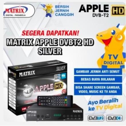 TERBARU - Matrix Silver Apple Set Top Box STB DVBT2 Penerima Siaran Digital