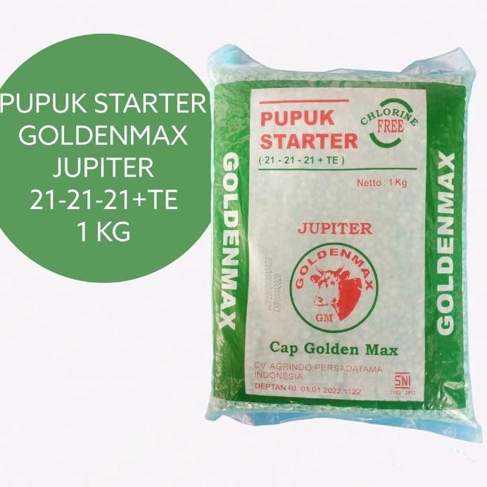 

Terlaris Pupuk Tanaman Npk Starter Golden Max 21-21-21+Te Jupiter 1Kg