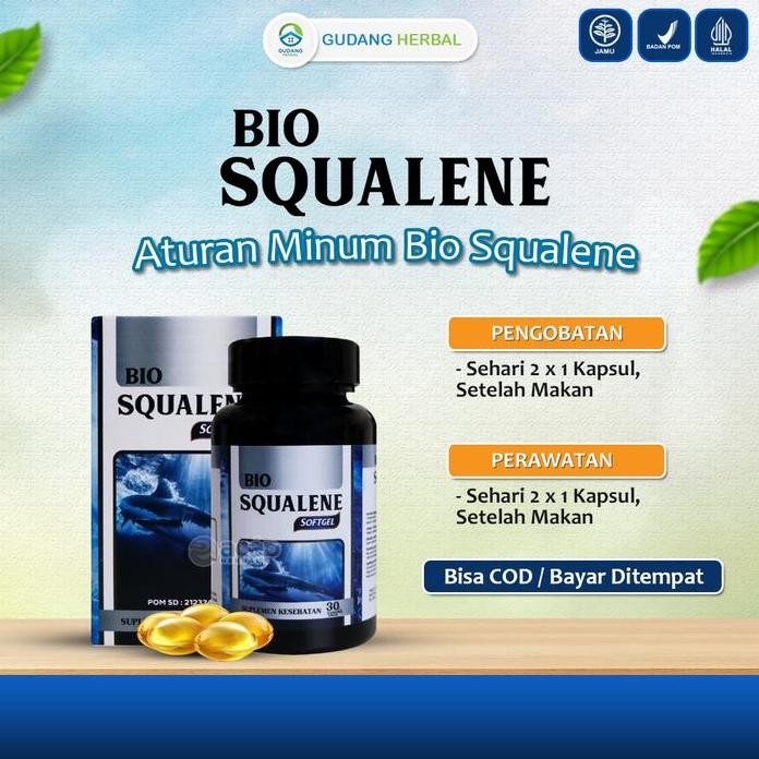 

Terlaris Bio Squalene Ekstrak Minyak Hati Ikan Omega 3 Dha Epa Vitamin A Dan D 30 Softgel