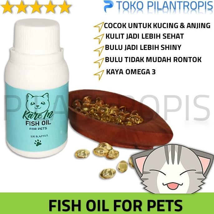 Terlaris Minyak Ikan Kucing Karein Omega 3 Fish Oil Cod Liver Obat Vitamin Bulu