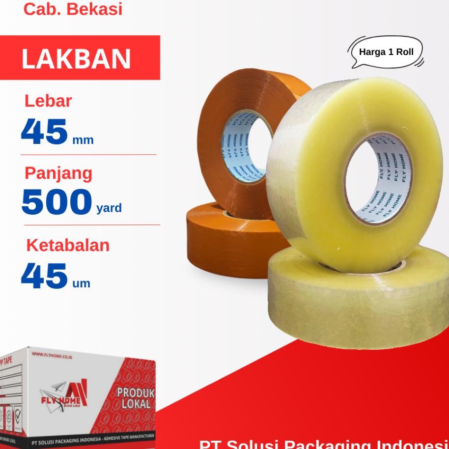 

Flyhome 1Roll Laban Bening Colat 45Y 2Inci 475Meter Yard