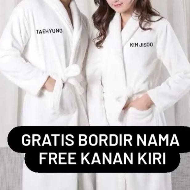Handuk Kimono Free Bordir Nama/Handuk Kimono Dewasa Nama/Handuk Kimono Laki Laki Perempuan/HandukCou