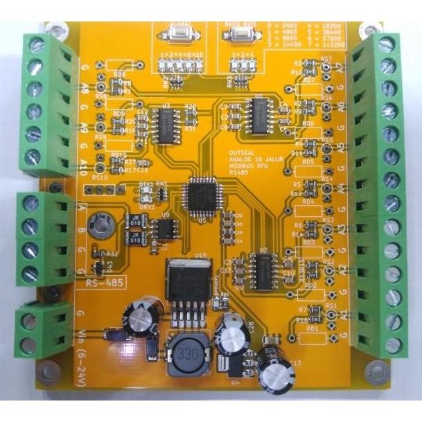 OUTSEAL ANALOG INPUT 12BIT EXPANDER MODBUS RTU RS485 ORIGINAL DAN TERPERCAYA